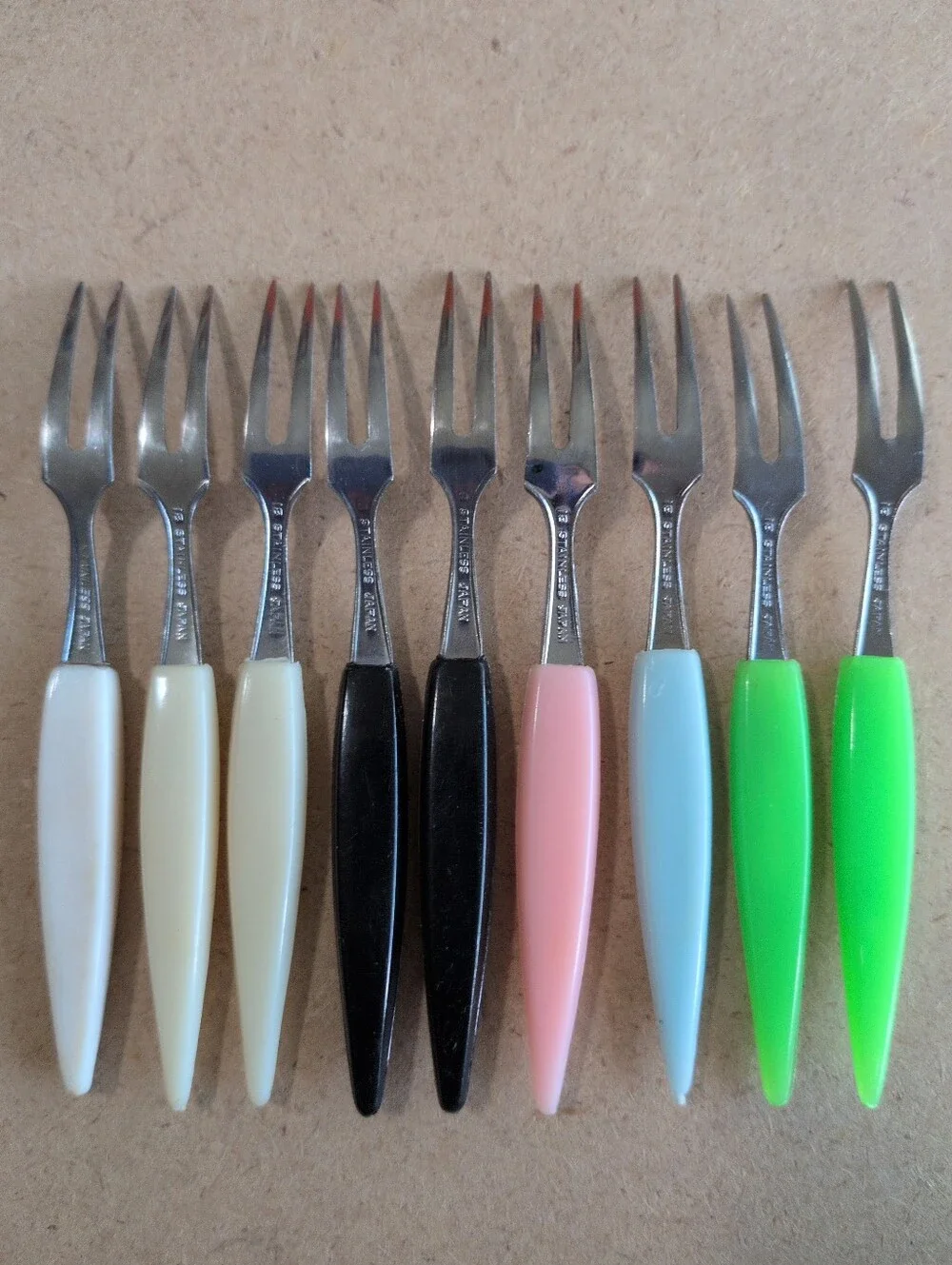 Mini Forks Stainless Steel Set in Mixed Colors